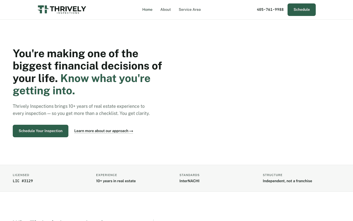 Thrively Inspections screenshot